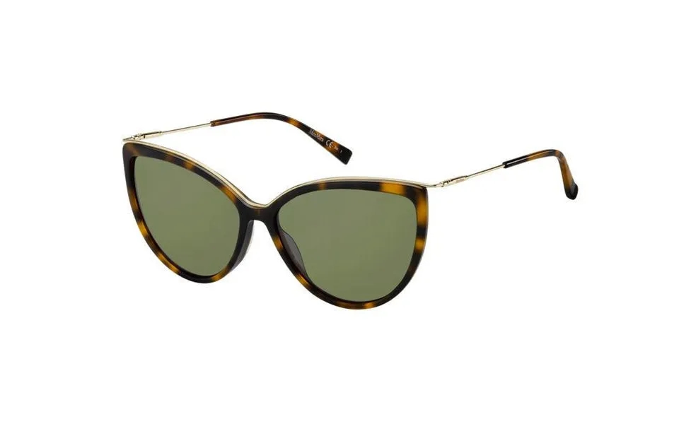 Max Mara Woman Mm Classy Vi 086 Qt Outlet Sunglasses Acetate Havana Green Cat Eye Normal
