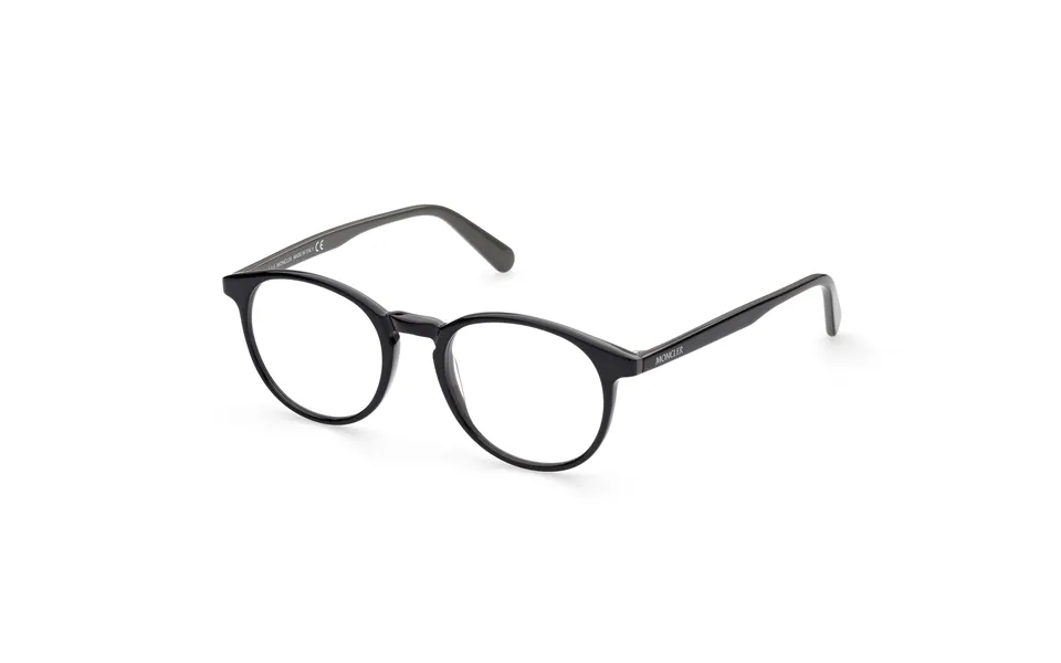 Moncler Man Ml5131 005 Optical Frames Outlet Acetate Black Round Normal
