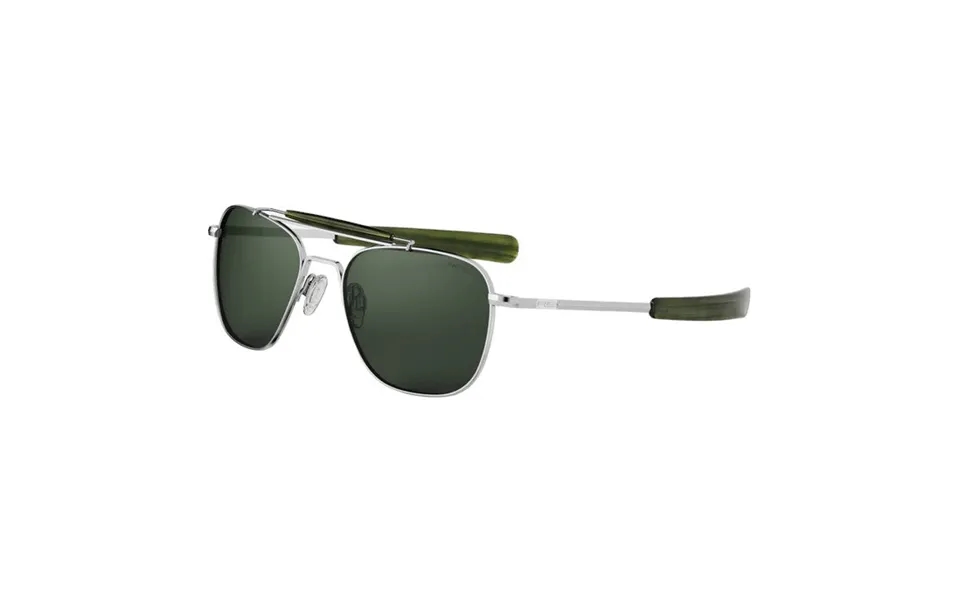 Randolph Engineering Man At002 Bright Chrome Outlet Sunglasses Metal Silver Green Squared Polarized