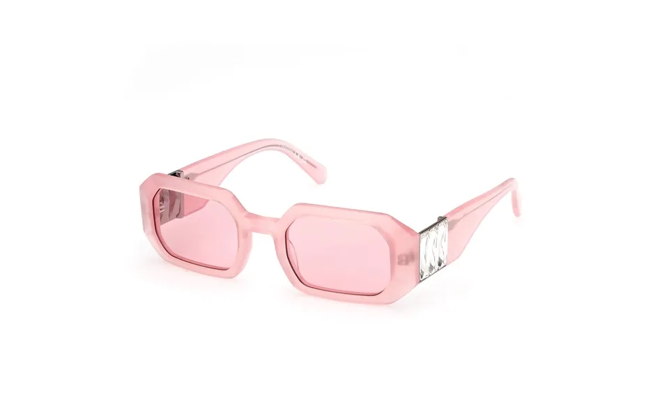 Swarovski Woman Sk0387 72s Outlet Sunglasses Acetate Pink Red Squared Normal