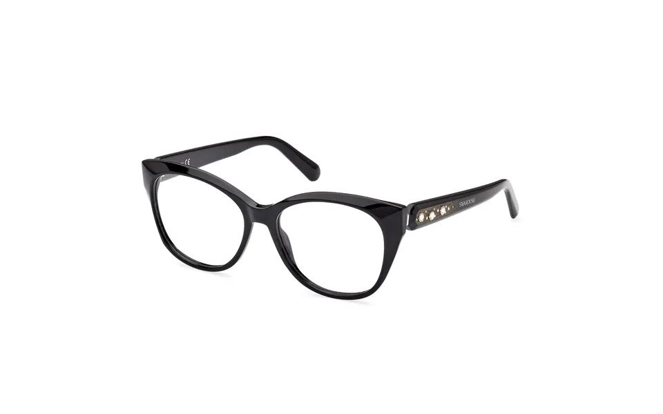 Swarovski Woman Sk5469 001 Optical Frames Outlet Acetate Black Round Normal
