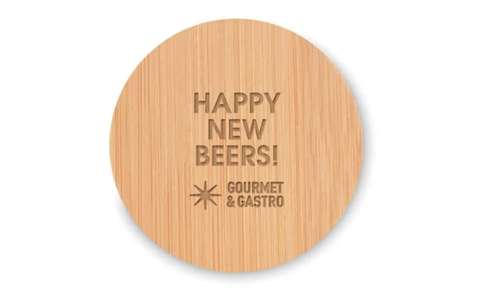 Promotional Bamboo Bottle Opener Coaster Wood Branded With Your Logo