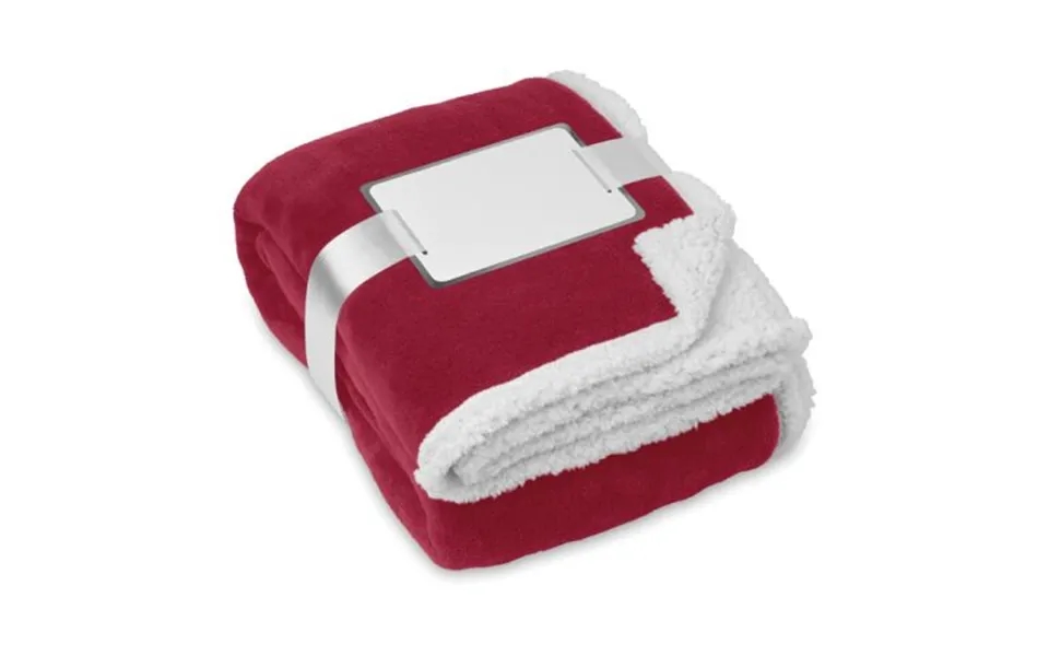 Promotional Blanket Coral Fleece Sherpa Burgundy Branded With Your Logo