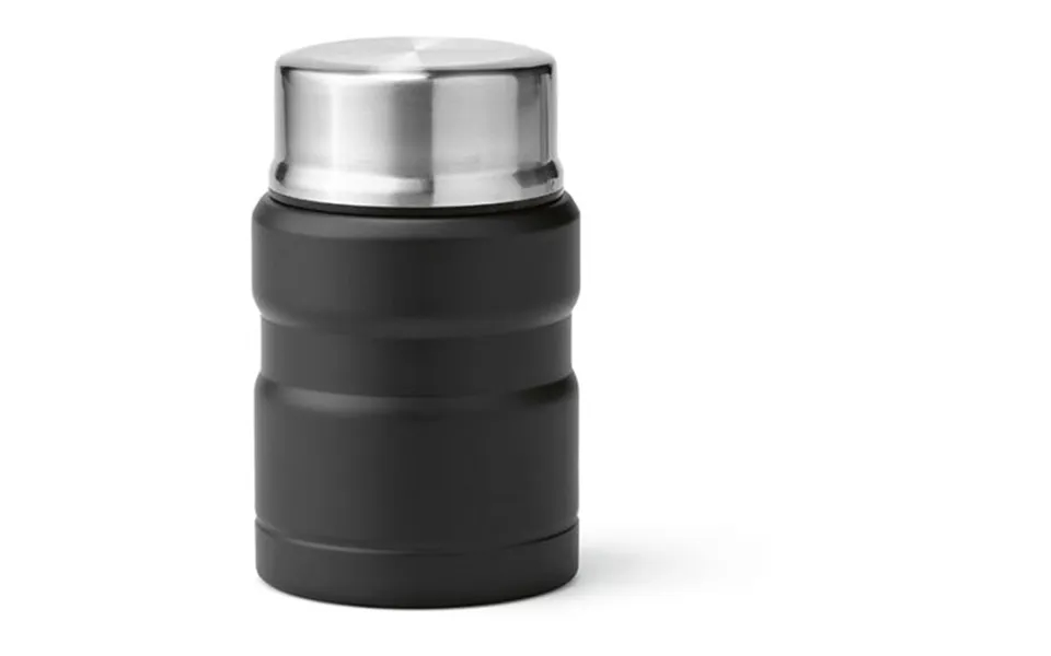 Promotional Dali 550 Food Flask Rss 570 Ml. Double Wall And Foldable Spoon Solid Black Branded With Your Logo