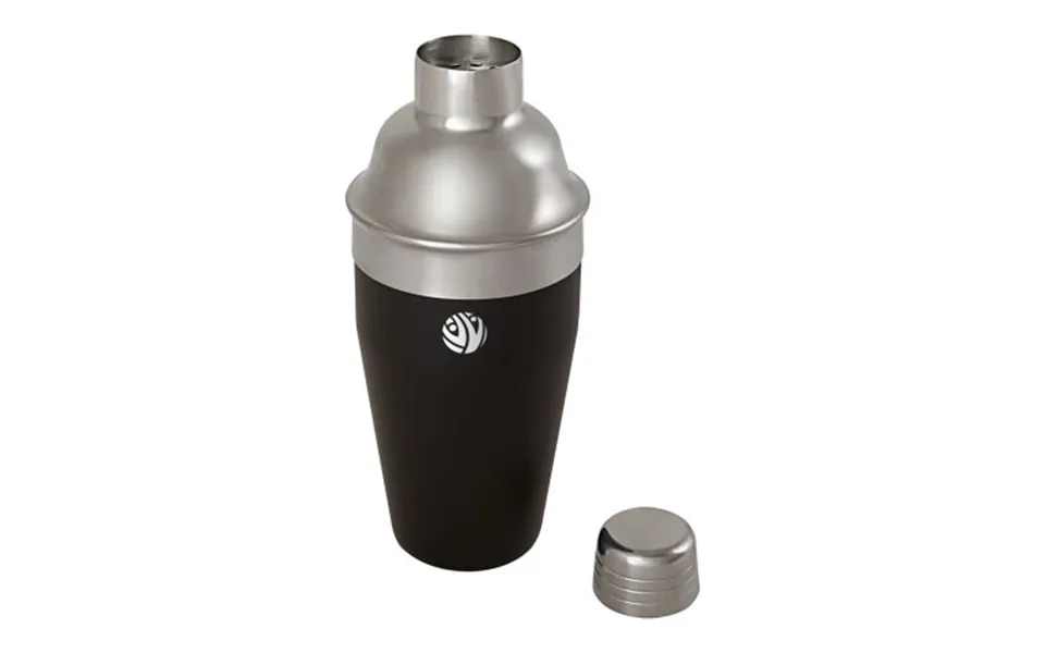 Promotional Gaudie Recycled Stainless Steel Cocktail Shaker Solid Black Branded With Your Logo
