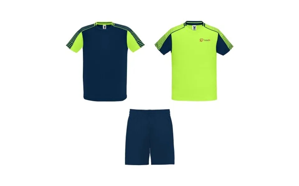 Promotional Juve Kids Sports Set Fluor Green-navy Blue Branded With Your Logo