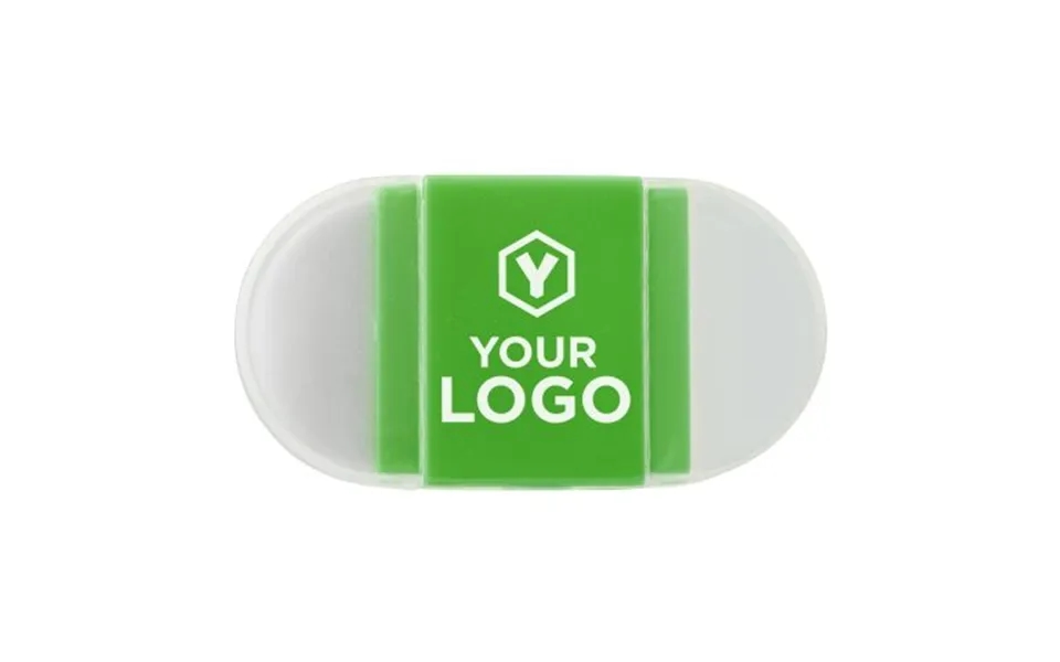 Promotional Pencil Sharpener And Eraser Pauline White Branded With Your Logo