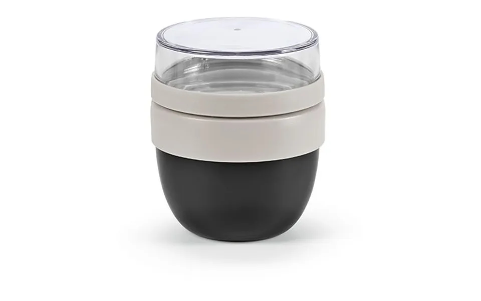 Promotional Rembrandt 600 Food Flask Rss 580ml. 2 Compartments Solid Black Branded With Your Logo