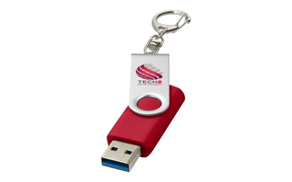 Promotional Rotate Usb 3.0 With Keychain Red Branded With Your Logo