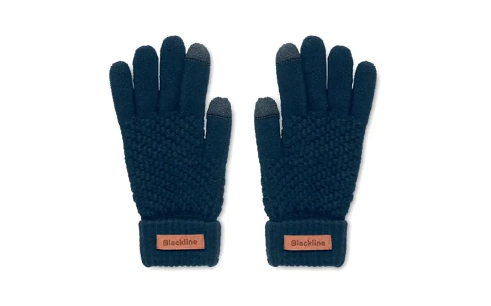 Promotional Rpet Tactile Gloves Navy Blue Branded With Your Logo