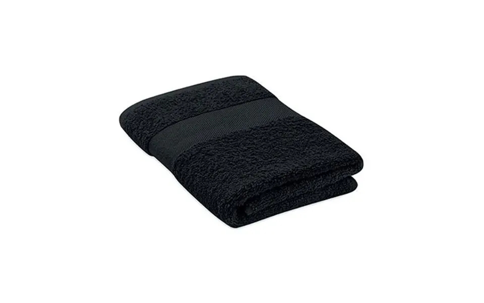 Promotional Towel Organic Cotton 100x50cm Black Branded With Your Logo