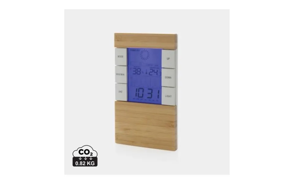 Promotional Utah Rcs Rplastic And Fsc Bamboo Weather Station Brown Branded With Your Logo