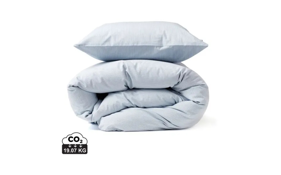 Promotional Vinga Montgomery Premium Cotton Bed Linen - 4 Pcs Set Blue Branded With Your Logo