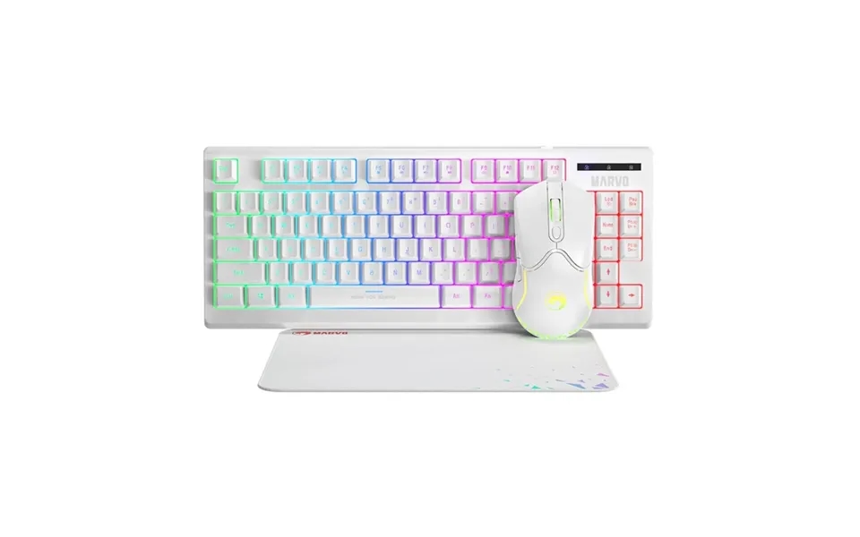 Marvo Scorpion Cm310 Loot 30 3 In 1 Rgb Wired Gaming Keyboard Mouse Mat Bundle Wh