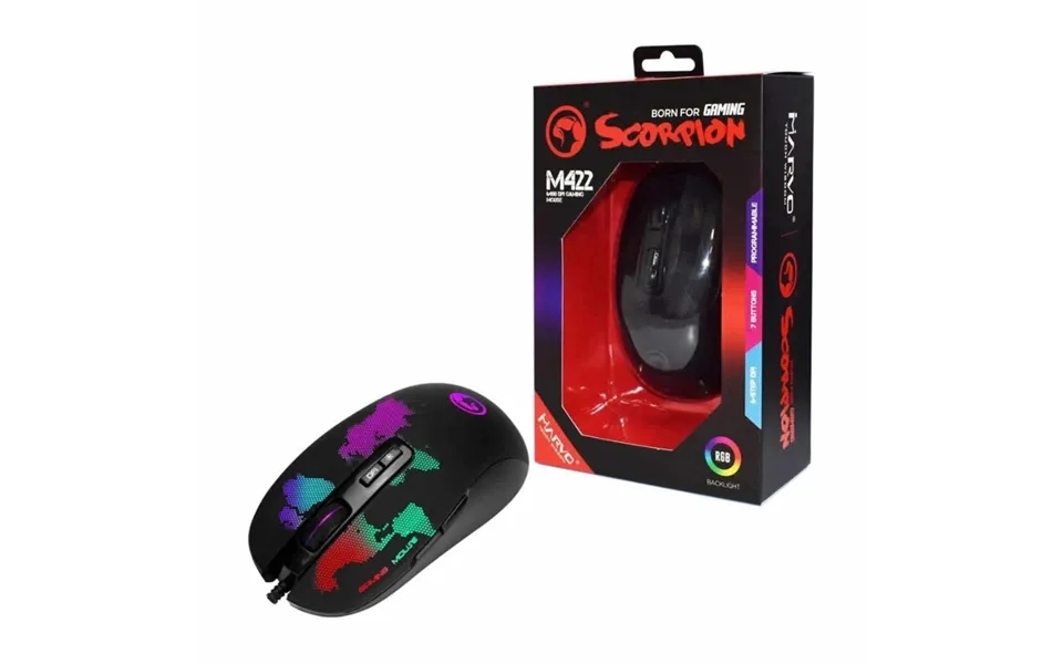 Marvo Scorpion M422 Usb Rgb Led Black Programmable Gaming Mouse