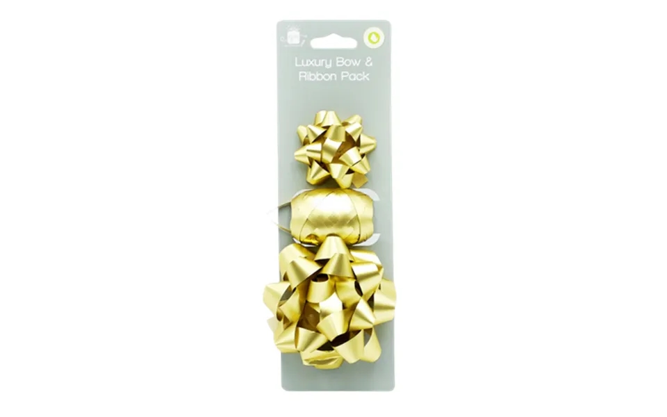 Giftmaker Luxury Gift Ribbon And Bow Gold