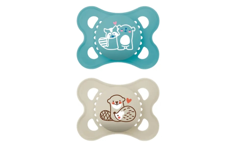 Mam Original Blue Animal Design 2-6m Pacifier  2 Pcs