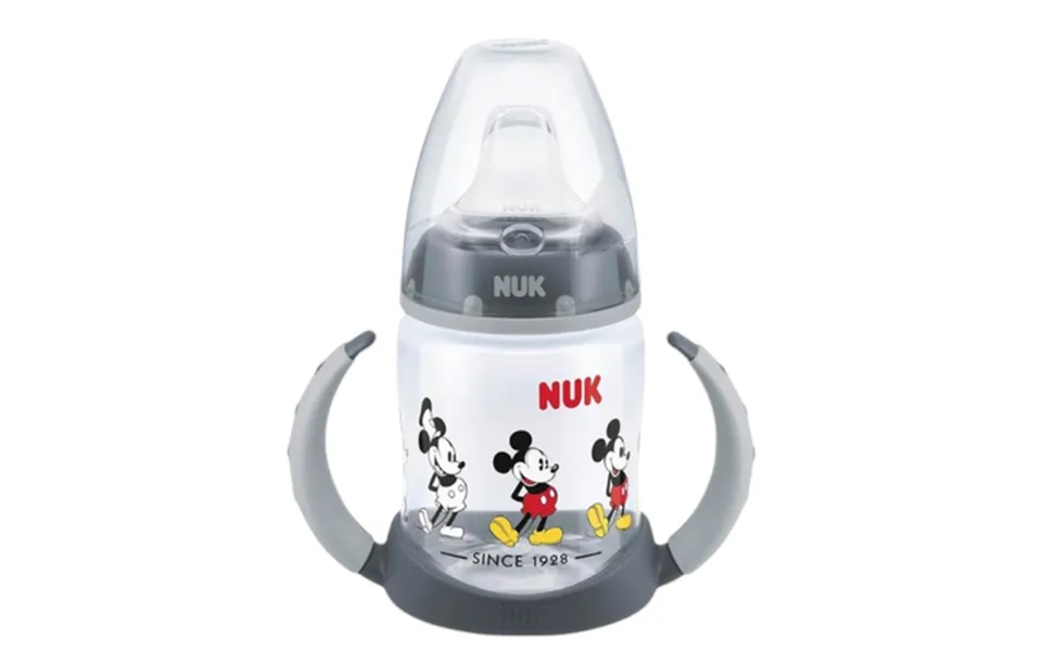 Nuk First Choice Disney Learner Temperature Control Bottle  Grey