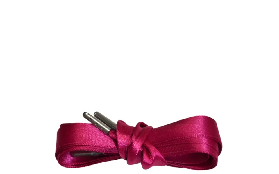 Shoestring Satin Laces - Hot Pink & Silver