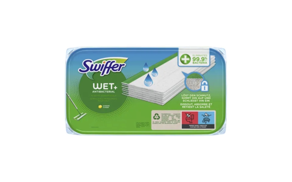 Swiffer Wet Antibacterial Floor Mop Cloths - 10 Pcs