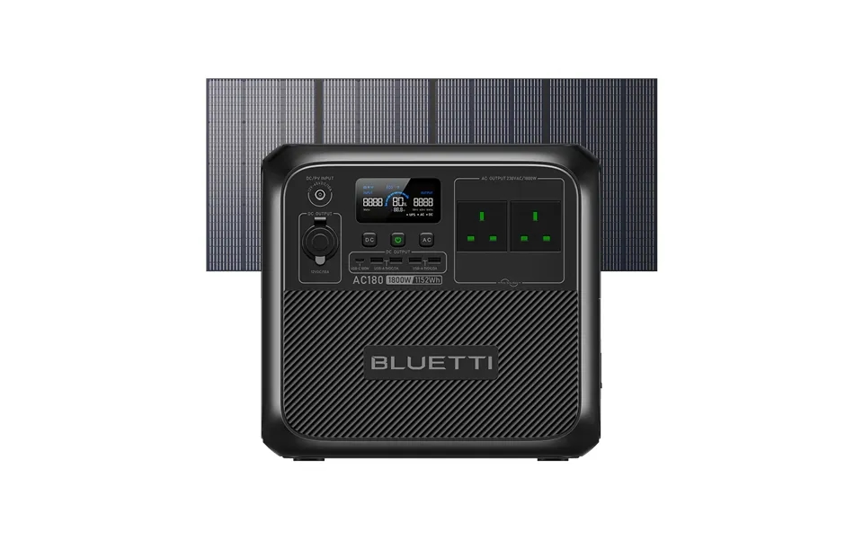 Bluetti Ac180 Portable Power Station 1,800w 1,152wh - Ac180 Pv350 1800w 1152wh 350w Solar Panel