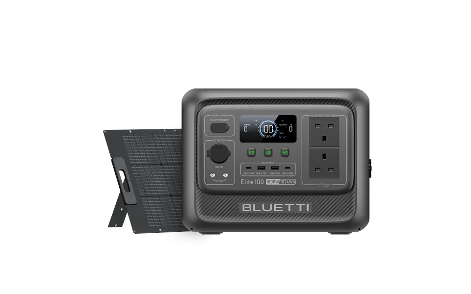 Bluetti Elite 100 V2 Portable Power Station 1,024wh 1,800w - Elite 100 V2 Pv200 1024wh Capacity 200w Solar Panel