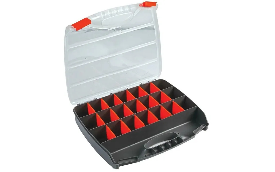 21 Compartment Organiser Storage Case Box With Customisable Trays 50mm X 320mm X 260mm - Craft