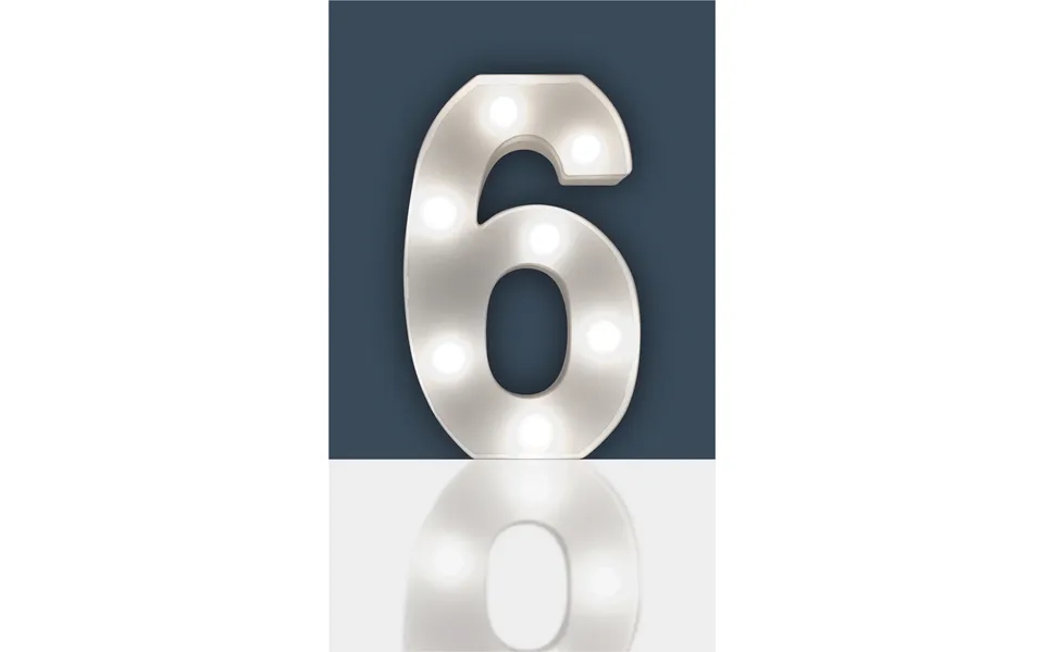 6 Light Up 3d Led 22cm Numbers Party Birthday Wedding Battery Operated