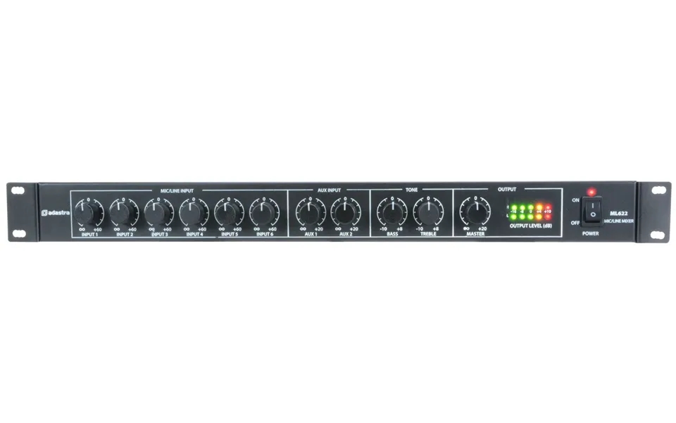 Adastra 1u Mic Line Rack Mixer