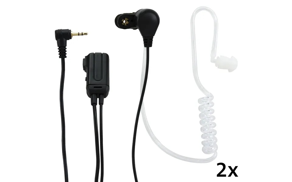 Alecto Frh-10 Airtube Two Headset For Two-way Walkie-talkie Handsets Radios - Black