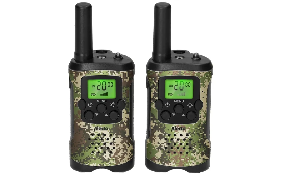 Alecto Walkie-talkie Set 2 Handsets Up To 7 Km Lcd Frequency Channels 8 Vox Up To 3 Hours Camouflage