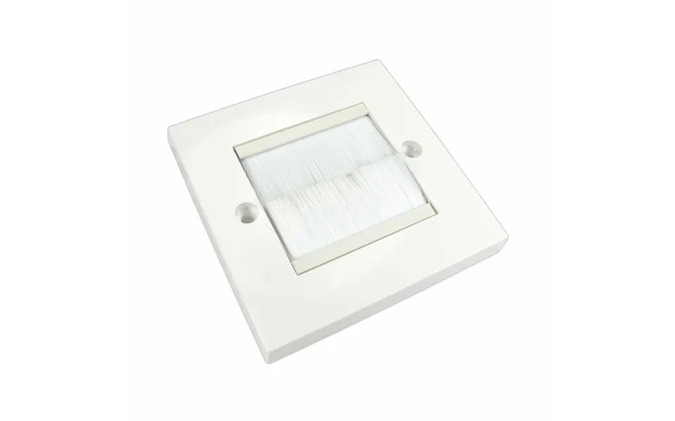 Ex-pro 1 Gang Single Brushed Wall Plate Outlet Cable Entry Plate Tidy Mount Wallplate - White White