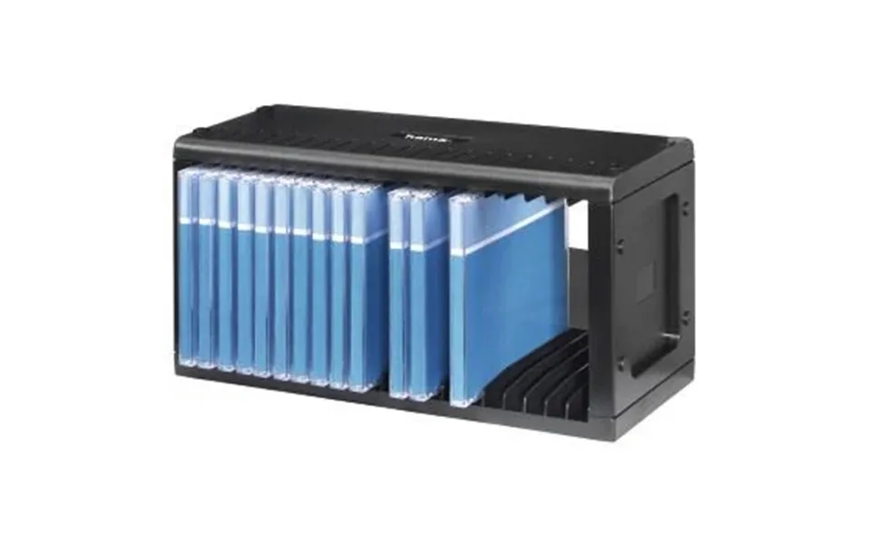 Hama 20 Cd Rack Stacking Storage Box Fitting For 20 Cds In Cases - Black