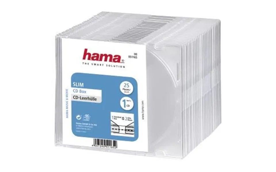 Hama 25 Cd Dvd Slim Jewel Case -transparent