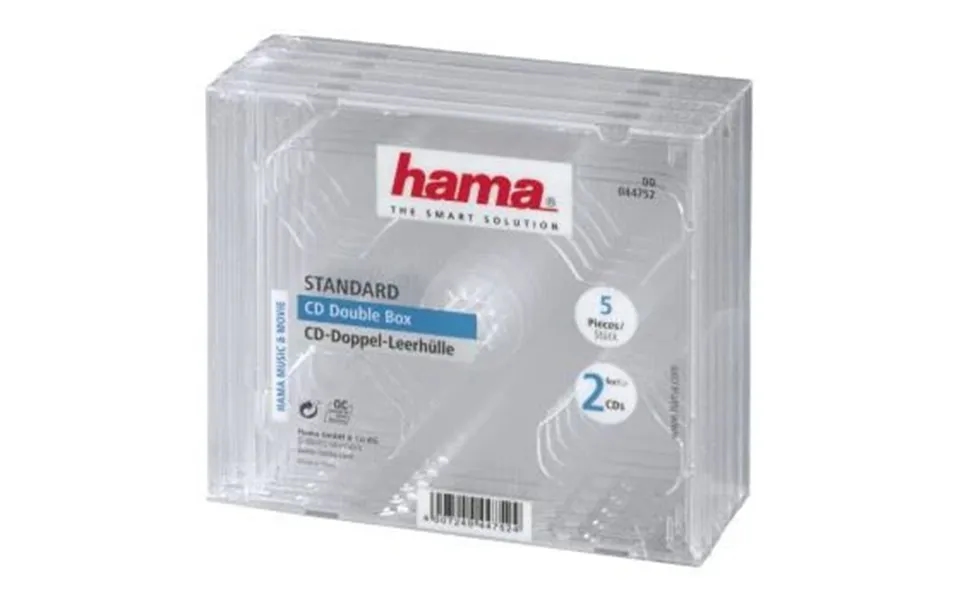 Hama 5 Cd Dvd Standard Double Jewel Case - Transparent