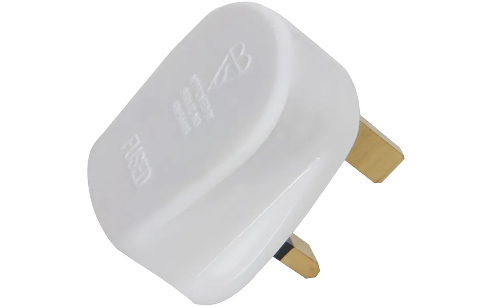 Mercury Fused Uk Mains Plugs - Plug, 13a Fuse, White