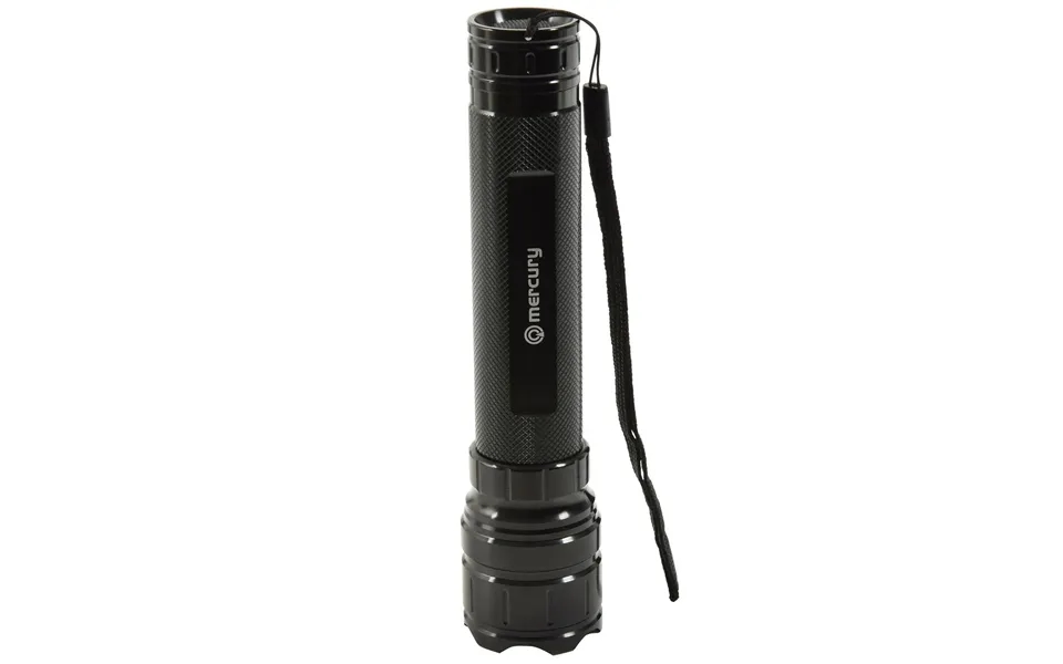 Mercury Rugged Weatherproof 10 Watt Cree Led Flashlight Torch, Heavy Duty, Aluminium - Black