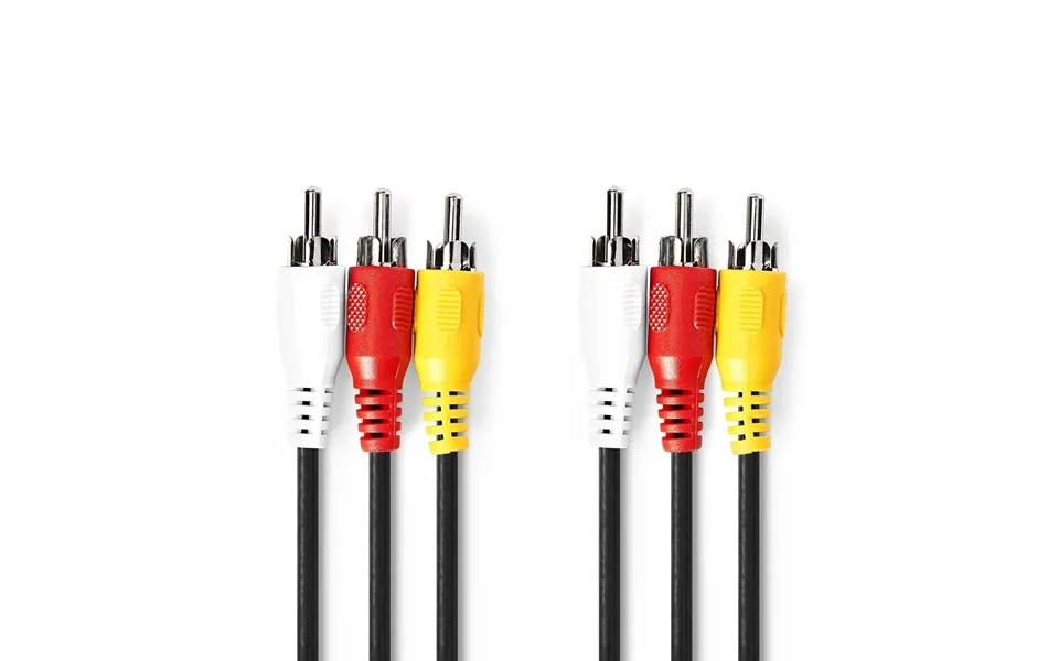 Nedis Composite Video Cable 3x Rca Male 3x Rca Male Nickel Plated 480p 2
