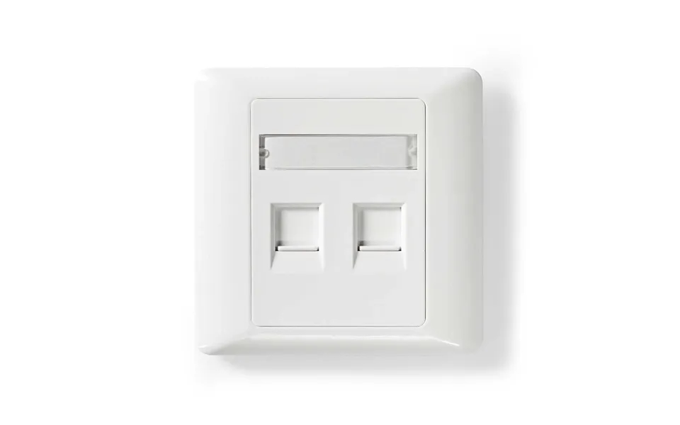 Nedis Network Keystone Face Plate Face Plate Rj45 2 Port S Abs White Box