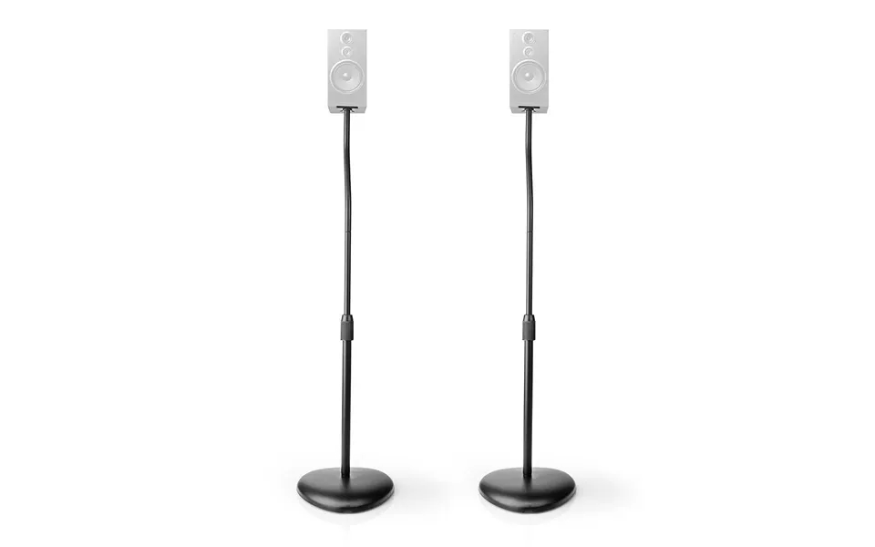 Nedis Speaker Mount Compatible With Universal Floor 4.5 Kg Height Adjustable Abs Steel Black