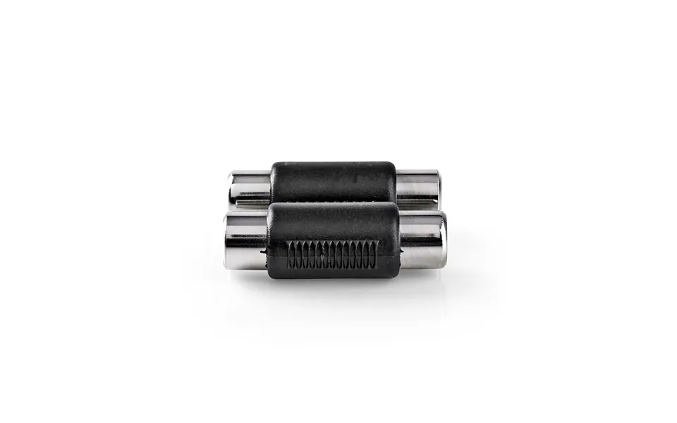 Nedis Stereo Audio Adapter 2x Rca Female 2x Rca Female Nickel Plated Straight Abs Black 1 Pcs Box