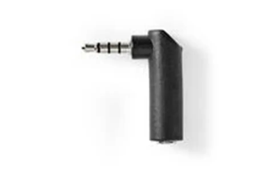 Nedis Stereo Audio Adapter 3.5 Mm Male 3.5 Mm Female Nickel Plated Angled 90 Metal Black 10 Pcs Polybag