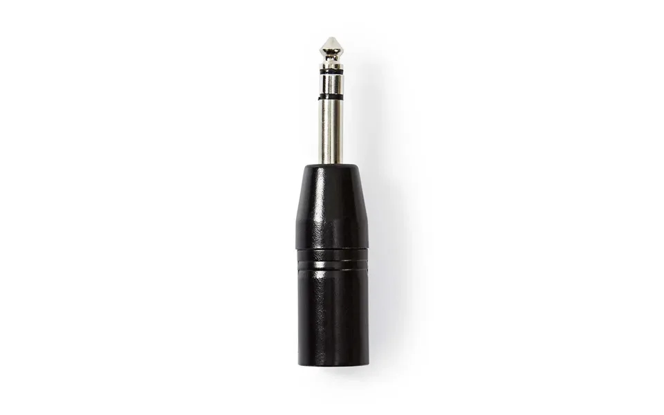 Nedis Xlr Adapter Xlr 3-pin Male 6.35 Mm Male Nickel Plated Straight Metal Black 1 Pcs Polybag