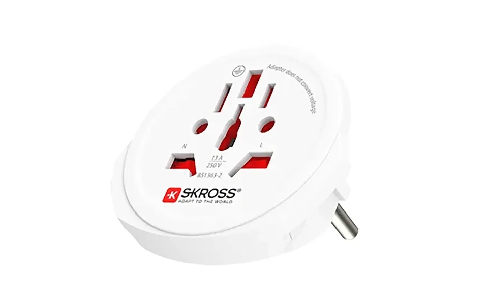 Skross Travel Adapter World To Europe For 2- And 3-pole Devices From More Than 220 Destinations