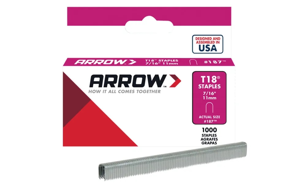 Arrow A187 11mm Staples With 1000 Pack