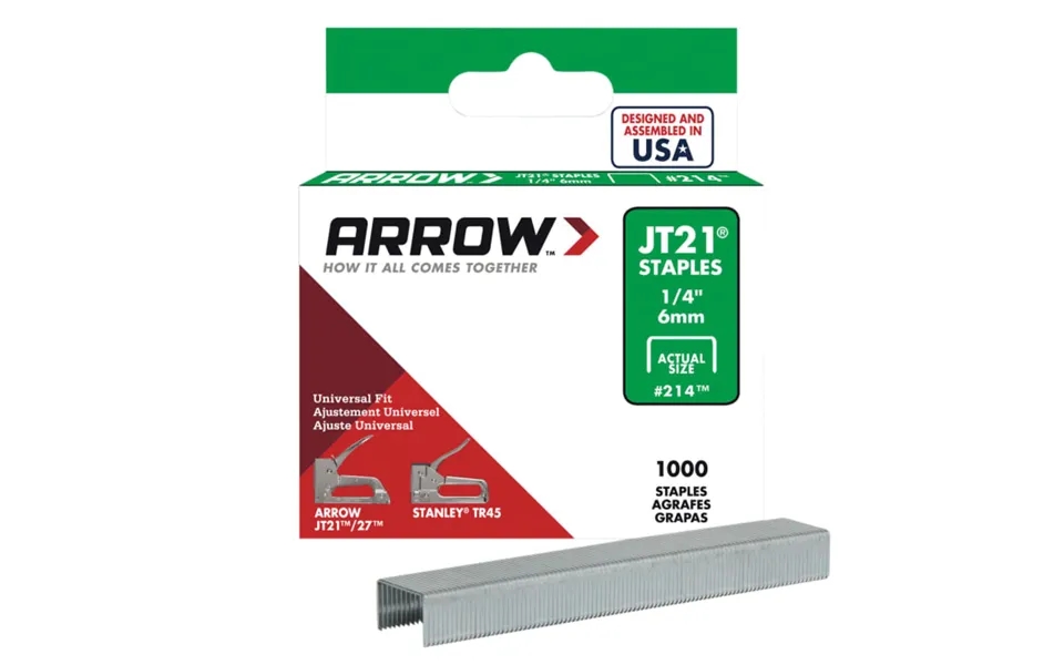 Arrow A214 Jt21 Light-duty Staples 6mm