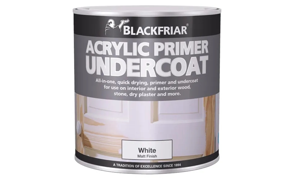 Blackfriar Bf0380001d1 Quick Drying Acrylic Primer Undercoat White 1 Litre