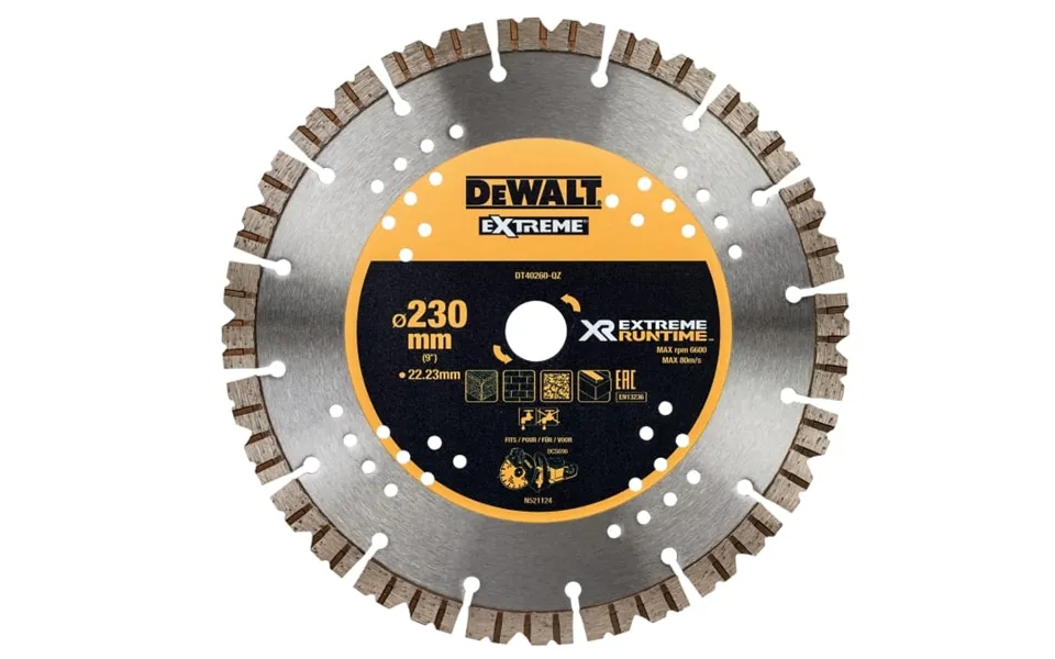 Dewalt Power Tools Dewalt Dt40260qz 230 X 22.23mm Extreme Diamond Cutting Blade