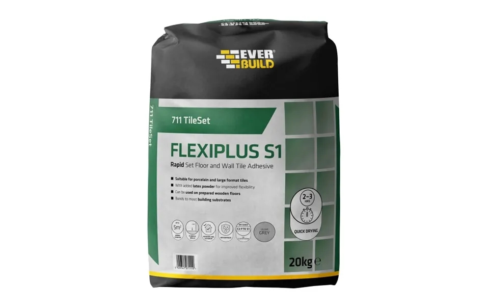 Everbuild Sika Everbuild 486660 Flexiplus Tile Adhesive Grey 20kg