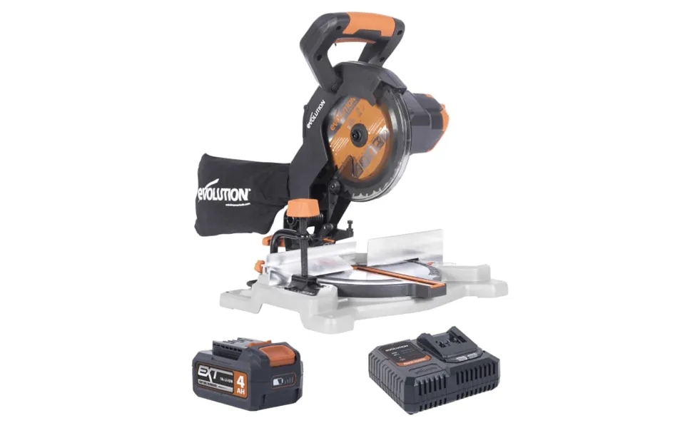 Evolution R185cms-li 18v Compound Mitre Saw With 1 × 4.0ah Battery